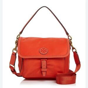 Tory Burch Scout Nylon Crossbody Satchel Bag Red NWOT Sold Out